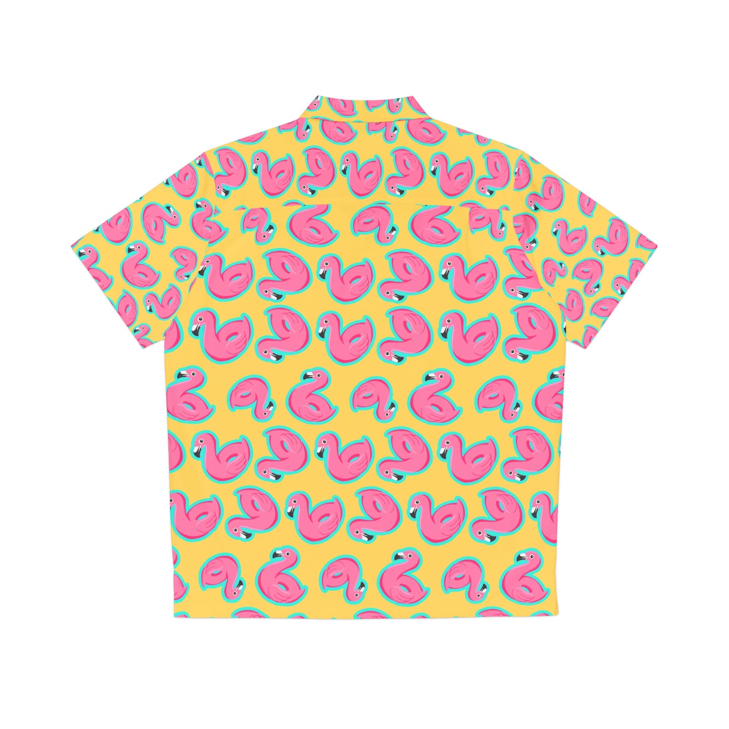 Swimming Pool Tropical Flamingo Swimming Tire Party Funny Hawaiian Aloha Shirt