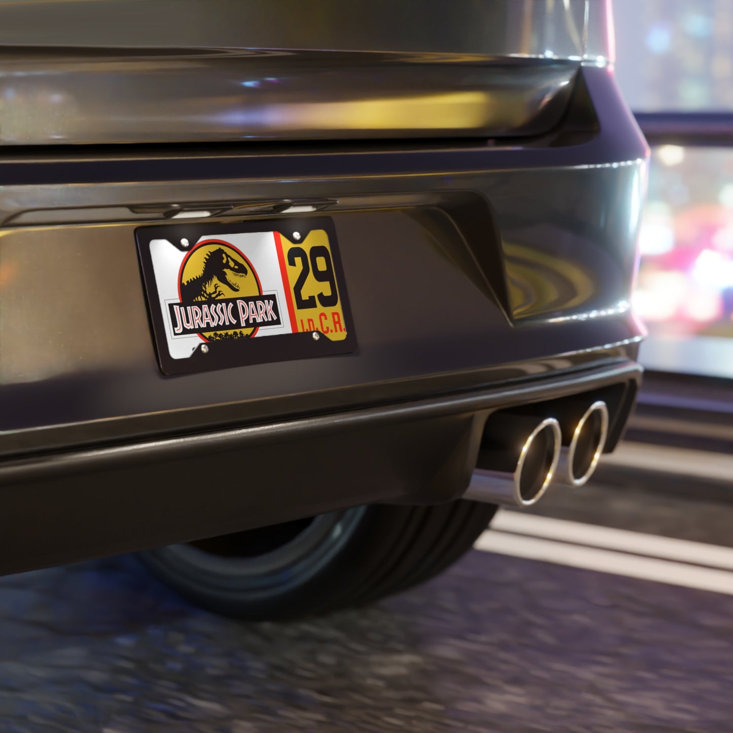 Jurassic Park Movie Car 29 License Plate