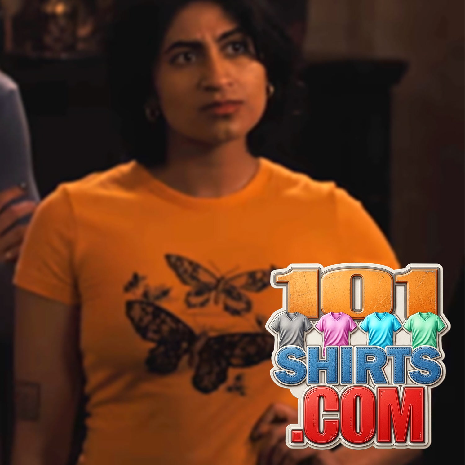 Adults Sesason 2 Issa Amita Rao Lace Butterfly Embroidered Graphic T-Shirt