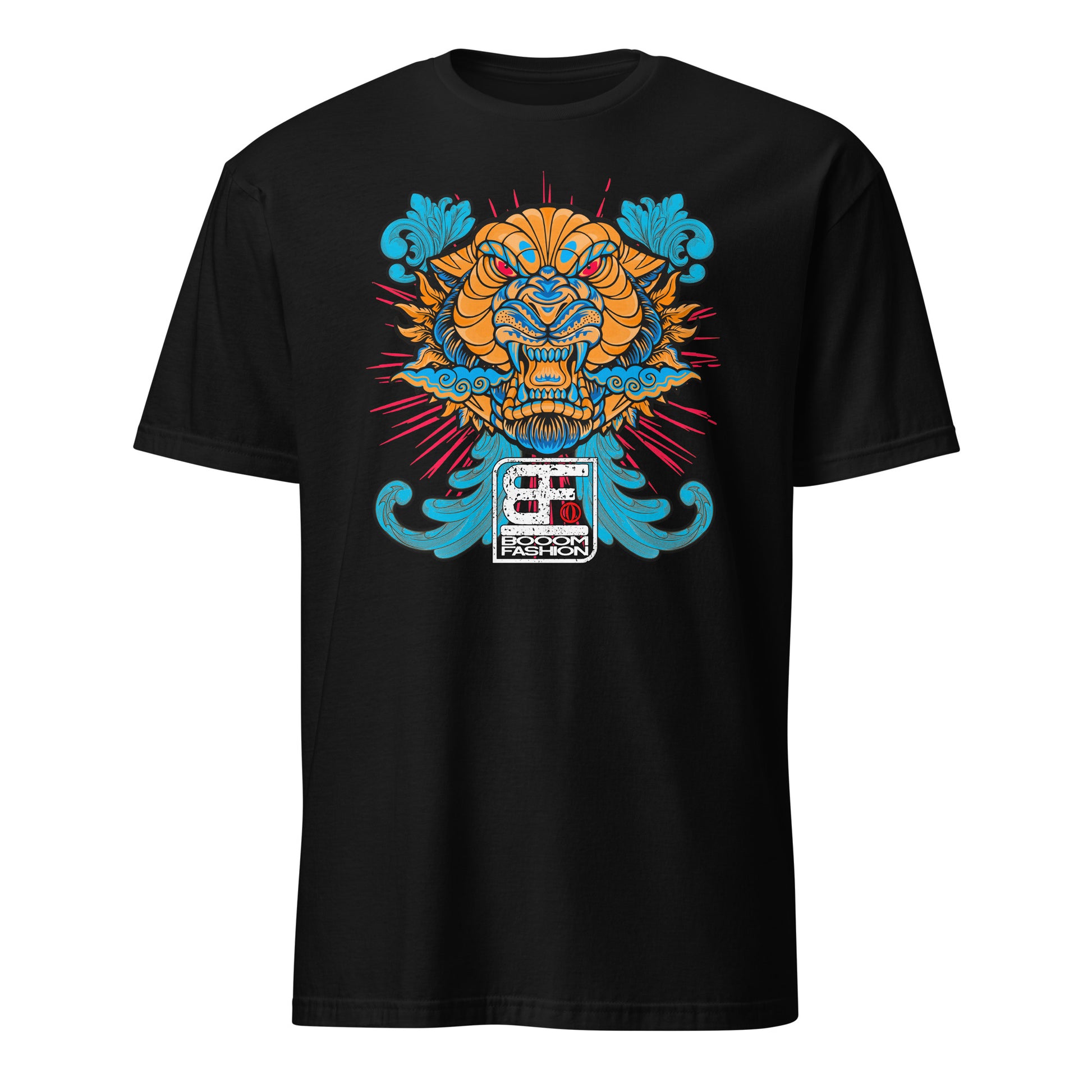 Angry Asian Tiger Cat Head Art Design Booomfashion Unisex T-Shirt