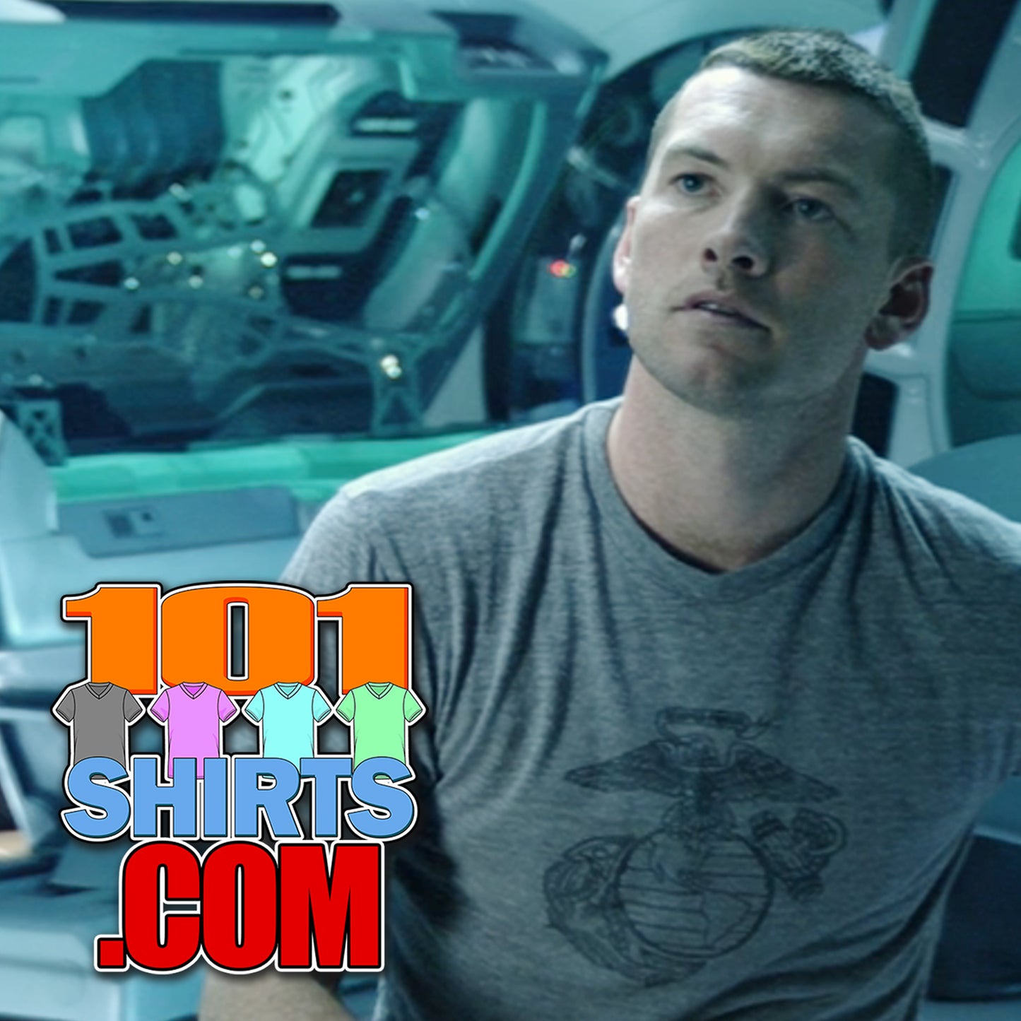 Avatar Movie 2009 Jake Sully Sam Worthington US Marines Eagle Globe Anchor Semper Fidelis T-Shirt