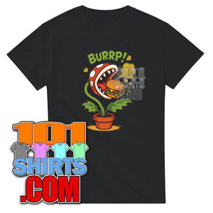 BURRP! The Meat-Eating Plant T-Shirt - Funny, Gamer, & Foodie Fan Favorite! Tee - 101SHIRTS