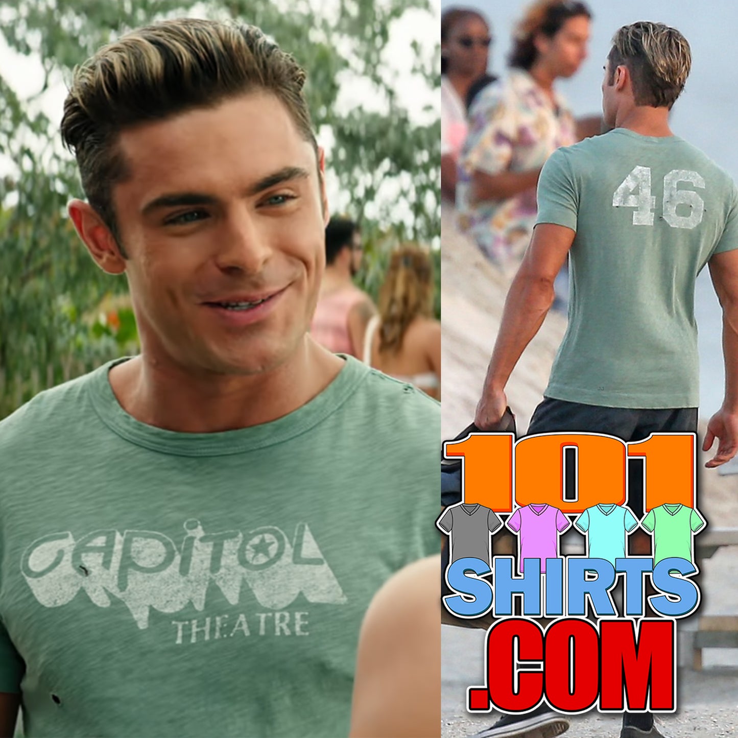 Baywatch Movie 2017 Zac Efron Capitol Theatre T-Shirt