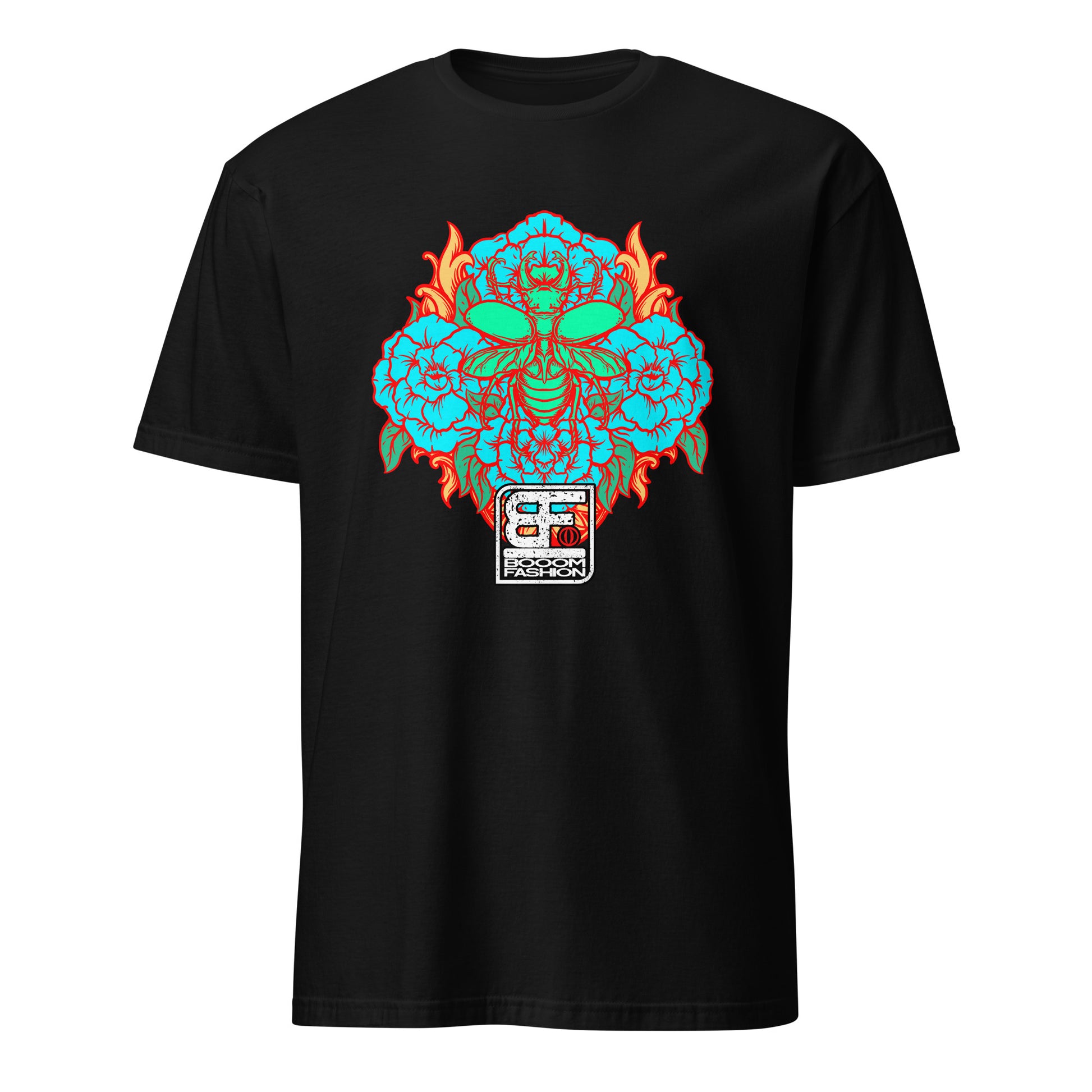 Beetle Bug Insect Flowers Roses Fire Art Design Booomfashion Unisex T-Shirt