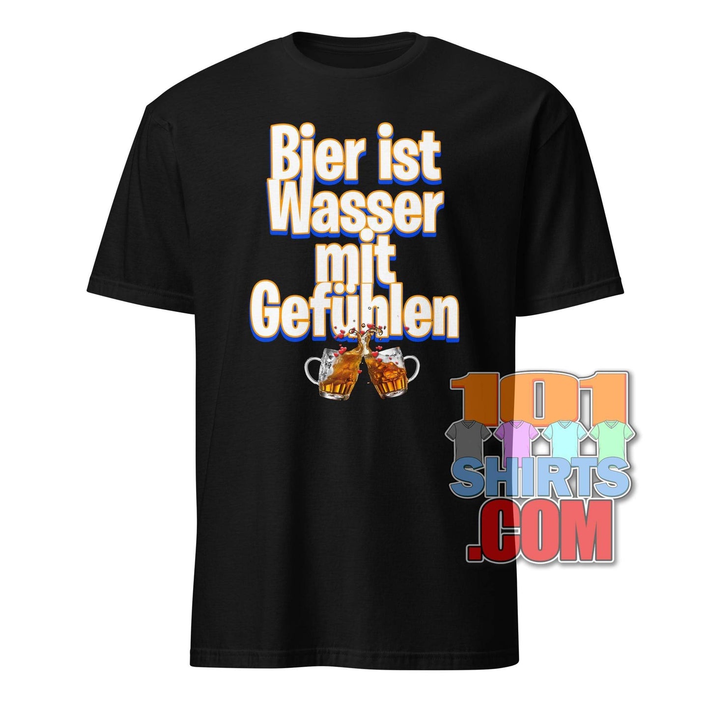 "Bier ist Wasser mit Gefühlen" T-Shirt – Zeig deine Bierliebe mit Herz!