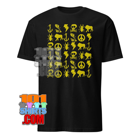 Breaking Bad TV Show Tee Jesse Pinkmann Aaron Paul Yellow Icons T-Shirt - 101SHIRTS