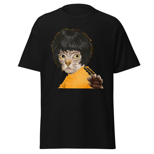 Bruce Lee Kung Fu Cat Kitty Parody T-Shirt - 101SHIRTS