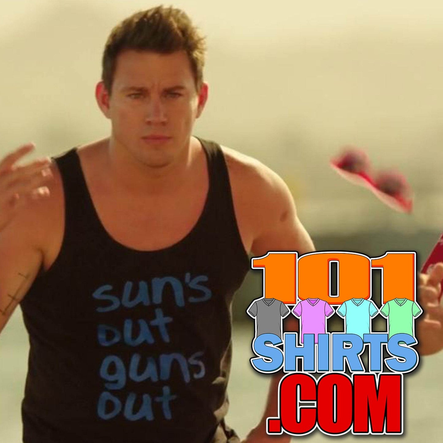 22 Jump Street Movie 2014 Sun's out Guns out Tank Top - 101SHIRTS