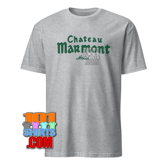 Chateau Marmont Hotel Vintage Logo T-Shirt – Iconic Hollywood Style Grey Tee - 101SHIRTS