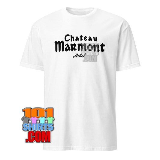 Chateau Marmont Hotel Vintage Logo T-Shirt – Iconic Hollywood Style white Tee - 101SHIRTS