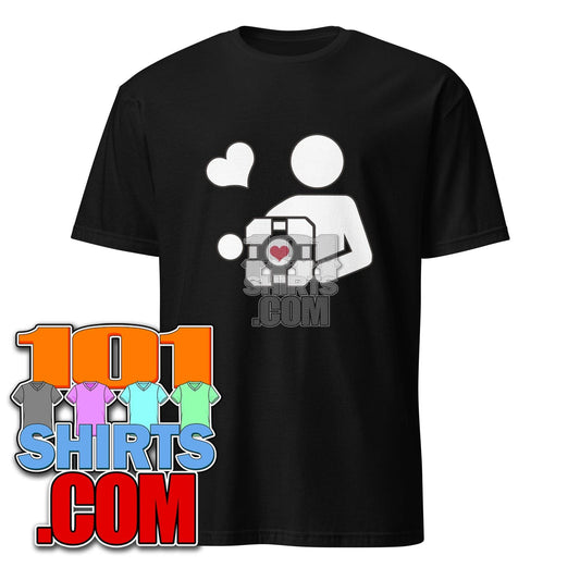 Companion Cube Love T-Shirt - Cute & Geeky Portal Gaming Tee - 101SHIRTS