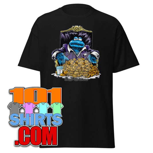 Cookie Monster Sid Sesame Street Scarface Table Scene Parody Funny T-Shirt - 101SHIRTS
