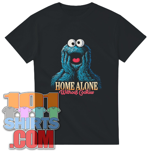 Cookie Monster Home Alone T-Shirt Gift Sesame Street Tee