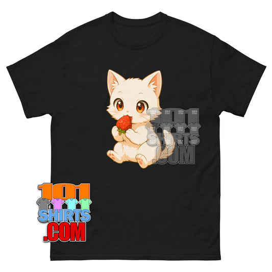 Cute Kitty Strawberry Kawaii T-Shirt  Anime Cat Tee