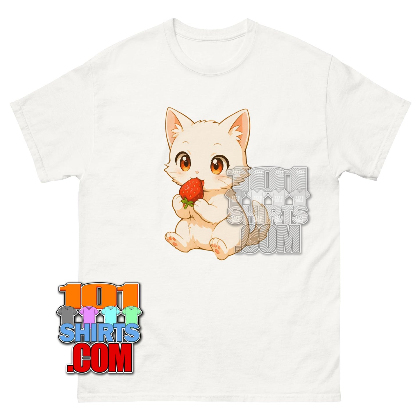 Cute Kitty Strawberry Kawaii T-Shirt  Anime Cat Tee