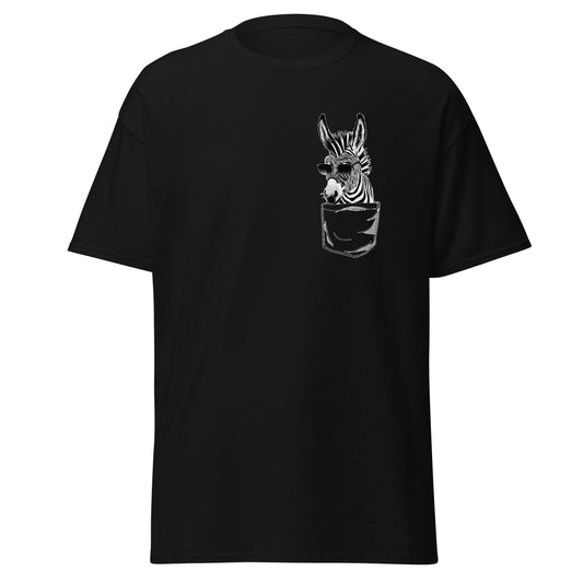 Cute Zebra In A Pocket Funny Pocket Zebra T-Shirt - 101SHIRTS