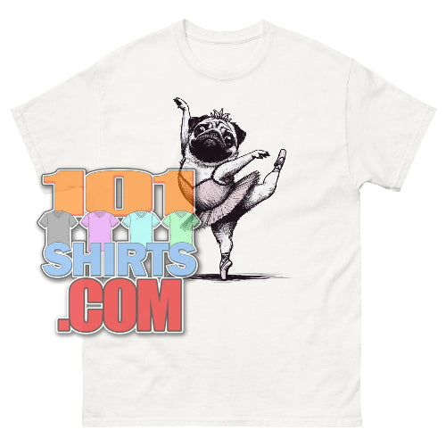 Dancing Pug T-Shirt Ballerina Pug Tee Prima Donna Dog Gift