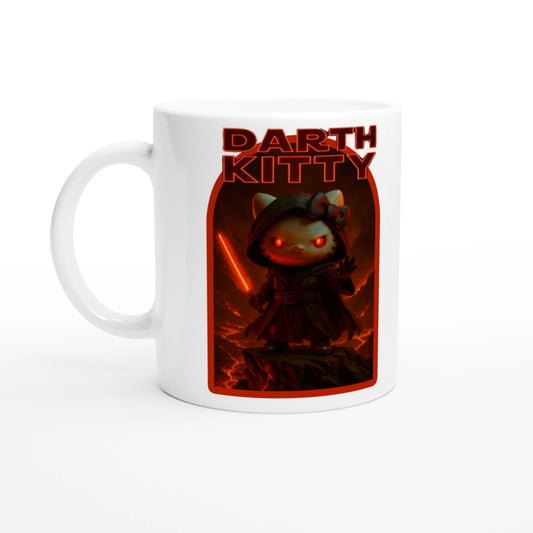 Darth Kitty Mug - Hello Kitty & Darth Vader Star Wars Mashup, Dark Side Fan Gift, Coffee Cup