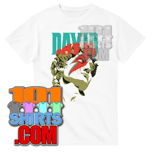 David Bowie David Statue Mashup T-Shirt Art Pop Music Icon Gift Tee
