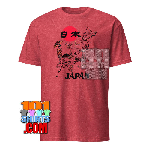 Dexter Morgan Tee Red Japan Map T-Shirt