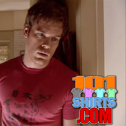 Dexter Morgan Tee Red Japan Map T-Shirt