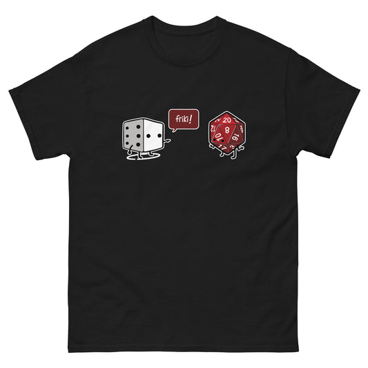 Dice says FRIKI Freak RPG Gamer D20 Dice T-Shirt - 101 Shirts.com