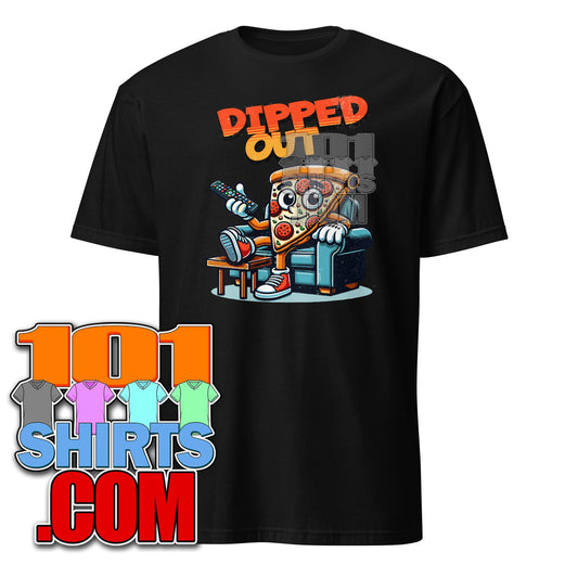 Dipped Out Pizza Slice T-Shirt - Relaxed Cartoon Foodie Tee