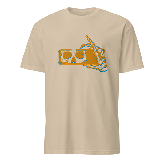 Don't Look Back Skull Rear View Mirror Art Vintage Tee Shirt T-Shirt
