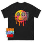 Drippy Hypnotic Smiley Face T-Shirt: Trippy, Edgy, & Unique Statement Piece!