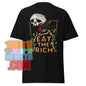 Eat the Rich Funny Skeletton Statement T-Shirt - For Rebels, Activists, & Social Commentary Lovers! Tee