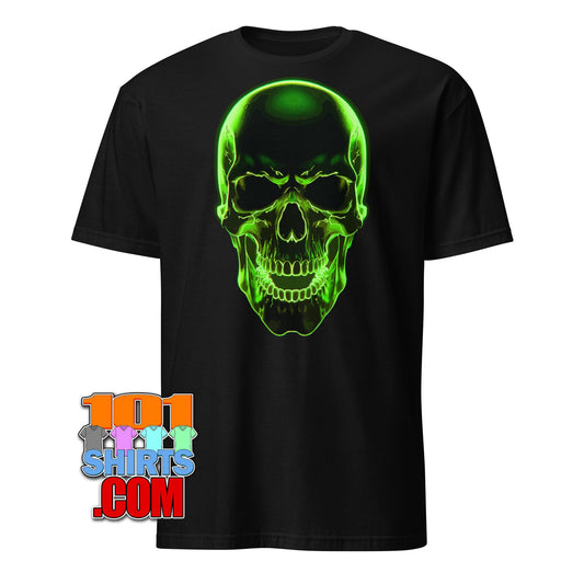 Electrifying Neon Green Skull T-Shirt – Glow with Edgy Style! Tee