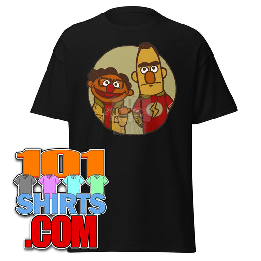 Ernie and Bert Nerds Leonard Hofstadter Sheldon Cooper The Big Bang Theory Parody Funny T-Shirt