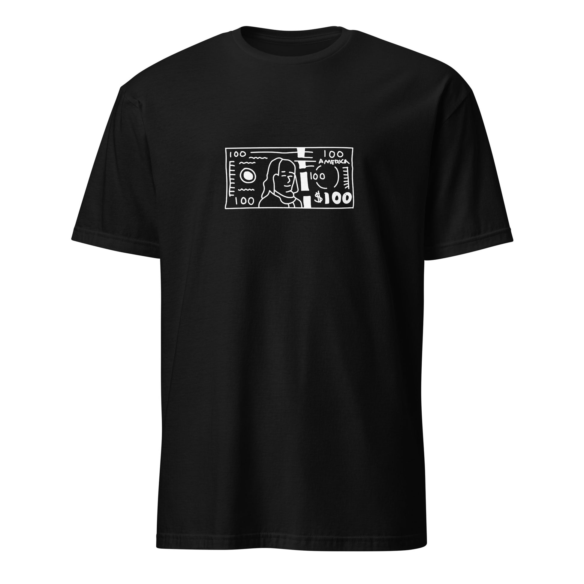 Free Guy  Movie 100 Dollar Line Sketch Illustration T-Shirt