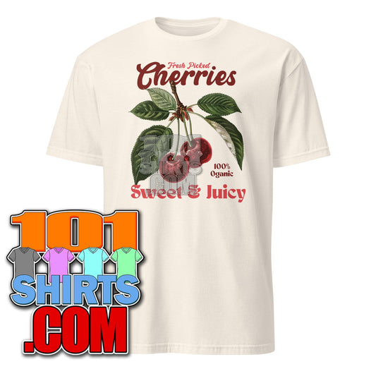 Fresh Picked Cherries Sweet and Juicy Fruits Retro Vintage T-Shirt