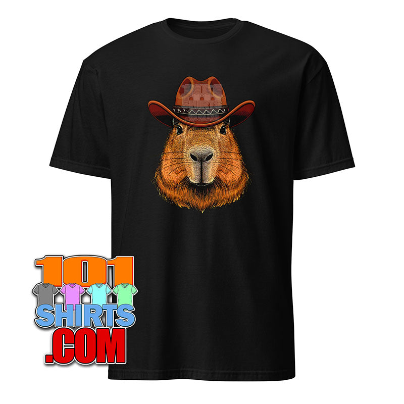 Funny Cute Cowboy Hat Capybara Animal Capi Capibara Lovers T-Shirt