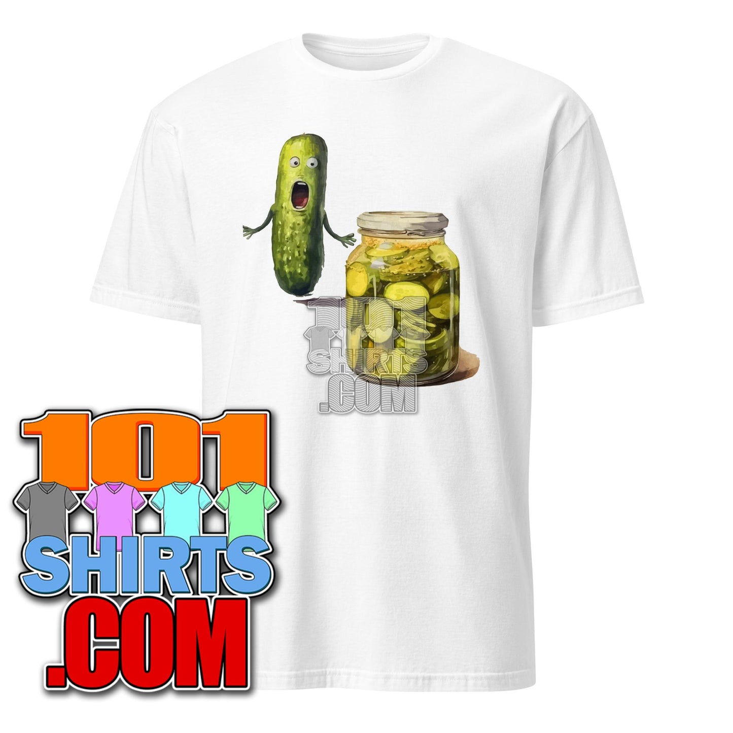 Funny Pickle Surprise A Cucumber And A Jar Of Sliced Pickles T-Shirt