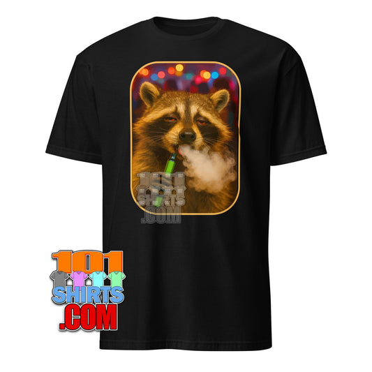 Funny Vape Smoking Raccoon Gen Z Meme T-shirt Vaping Cute Animal Tee