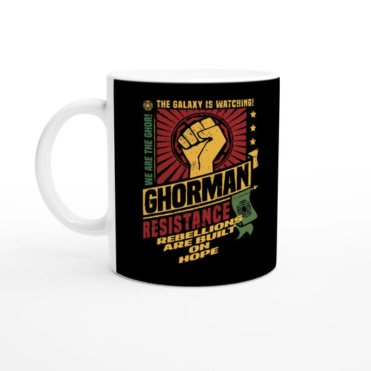 Ghorman Resistance Mug - Star Wars Andor Inspired, Rebel Propaganda Art, Sci-Fi Coffee Cup