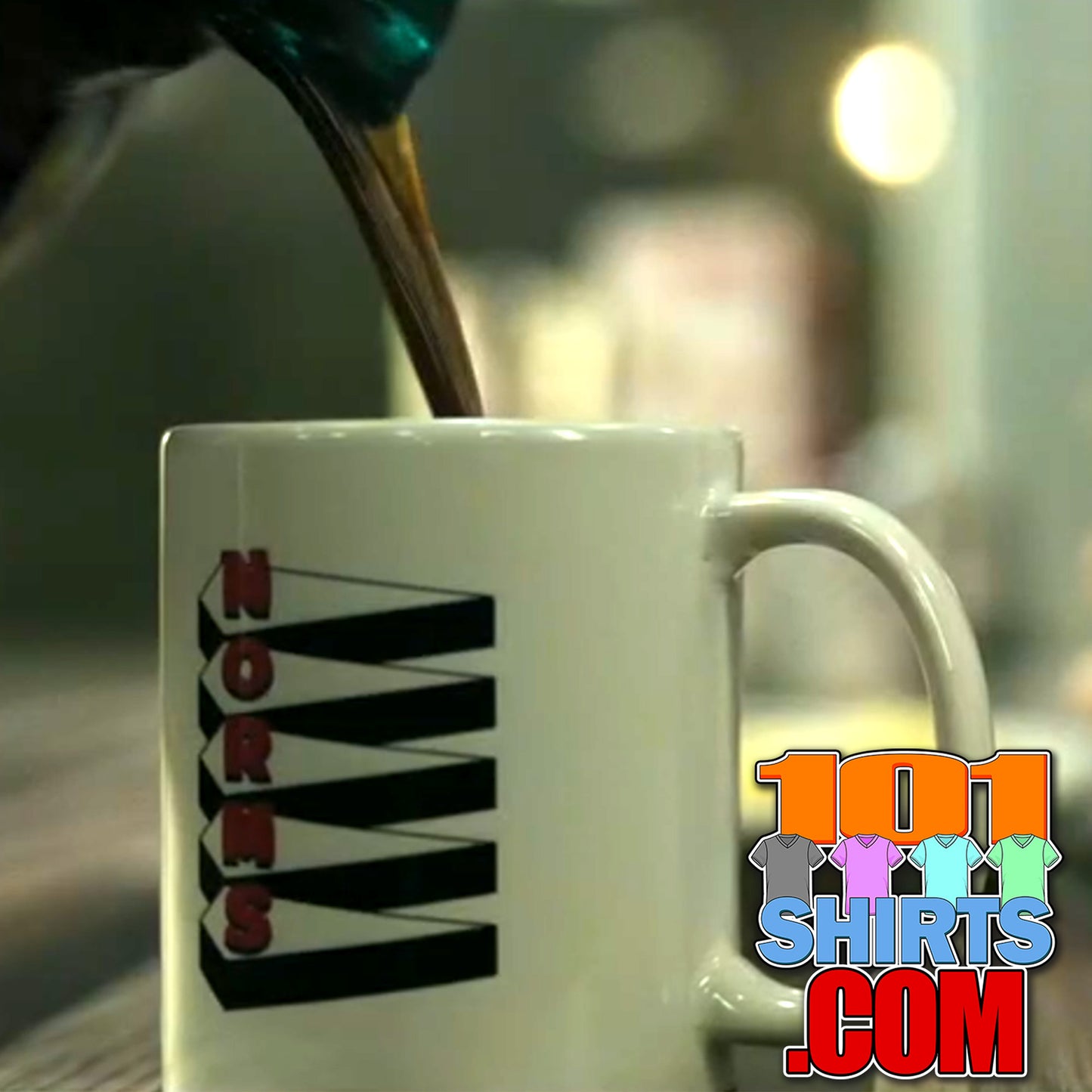 Good Luck Have Fun Don't Die Movie Norms Dinner Logo Mug