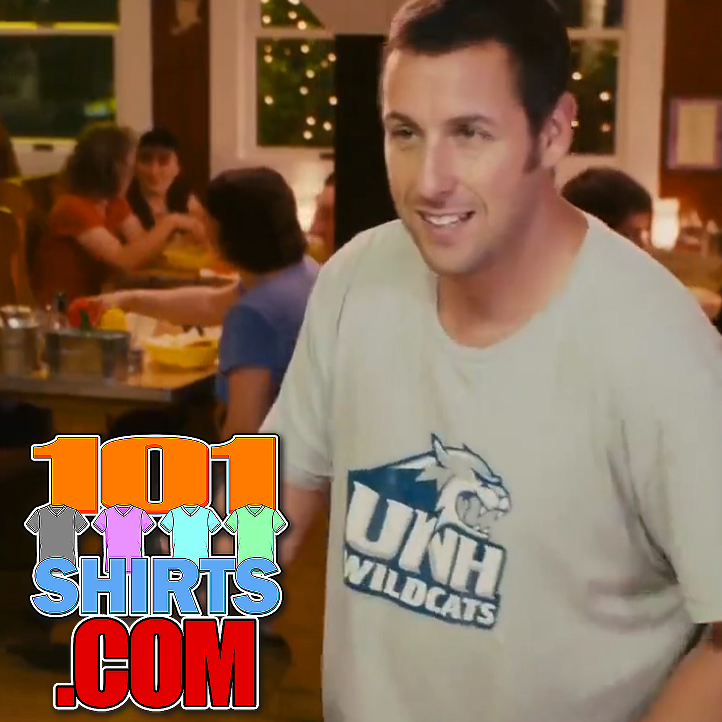 Grown Ups Movie 2010 Lenny Feder Adam Sandler UNH Wildcats New Hampshire Un iversity Football Logo Tee.