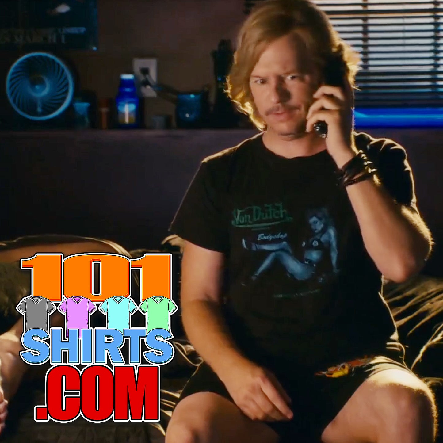 Grown Ups Movie 2010 Shirt David Spade as Marcus Higgins Von Dutch Vintage Pin Up Girl Tee.
