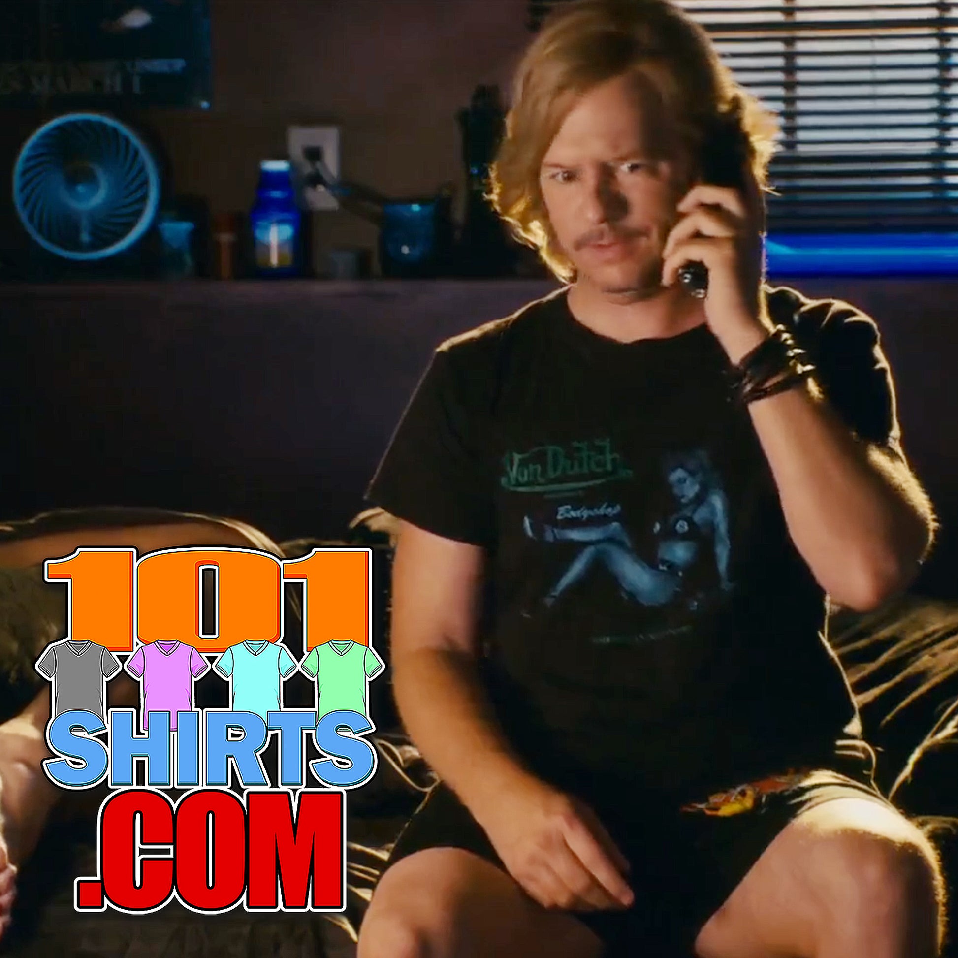 Grown Ups Movie 2010 Shirt David Spade as Marcus Higgins Von Dutch Vintage Pin Up Girl Tee.
