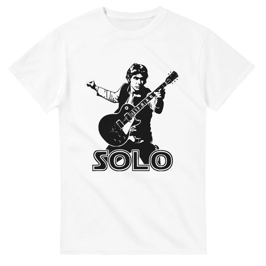 Han Solo Guitar T-Shirt Funny Guitarist Gift Mens Music Shirts Band Graphic Tee Vintage 80s Rock n Roll Shirt