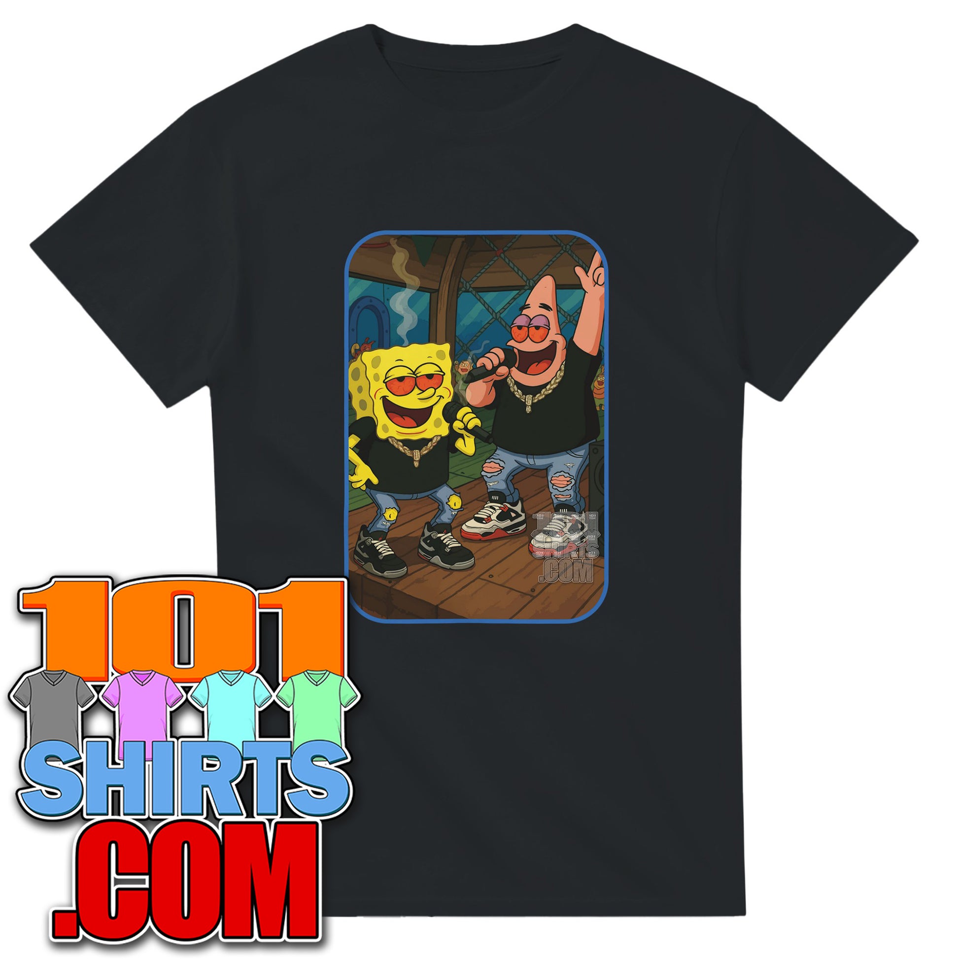 Hip-Hop SpongeBob & Patrick T-Shirt - Urban, Edgy, & Hilariously Unique! Tee