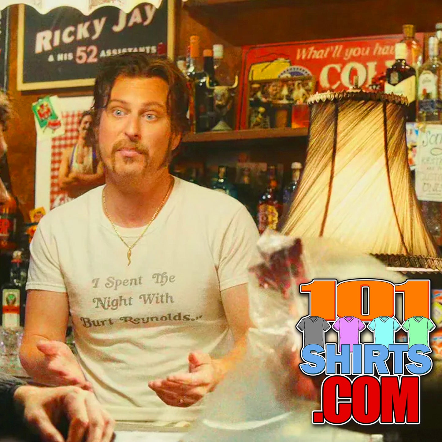 I Spent the Night with Burt Reynolds T-Shirt Wake Up Dead Man A Knives Out Mystery Movie Tee