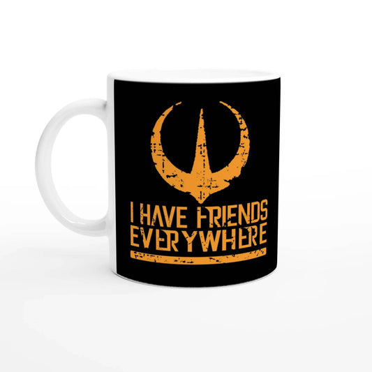 "I Have Friends Everywhere" Star Wars Resistance Symbol Mug - Iconic Rebel Alliance Gift, Sci-Fi Fan Coffee Cup