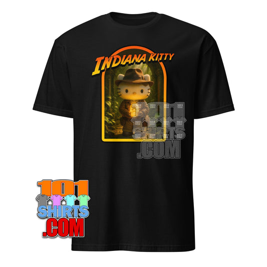 Indiana Kitty T-Shirt - Funny Hello Kitty Adventure Parody Tee
