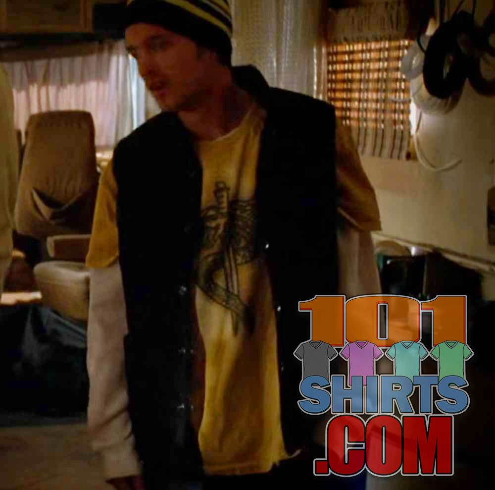 Breaking Bad TV Series Tee SNAKE AND SWORD Medicine Sign Jesse Pinkman Yellow T-Shirt - 101SHIRTS