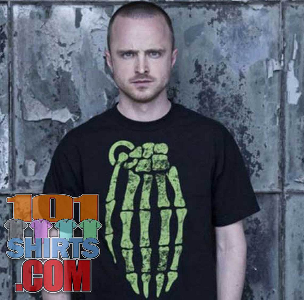 Breaking Bad TV Series Tee Skeleton Hand Grenade Jesse Pinkman Black T-Shirt - 101SHIRTS