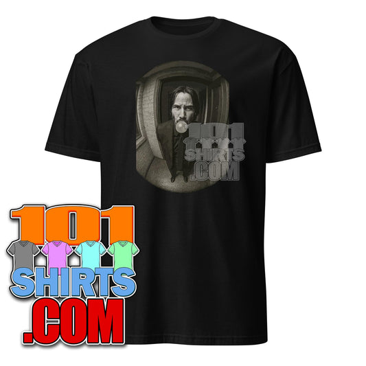 John Wick Movie Stay at the Door Spyhole with Bubblegum Funny T-Shirt